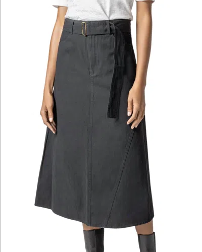 Lilla P Jean Skirt In Black