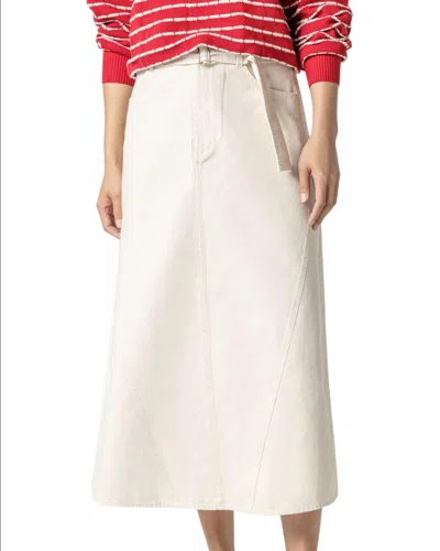 Lilla P Jean Skirt In Natural In White