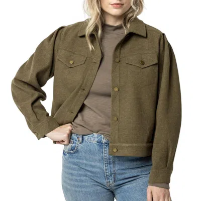Lilla P Jean Style Jacket In Military In Green