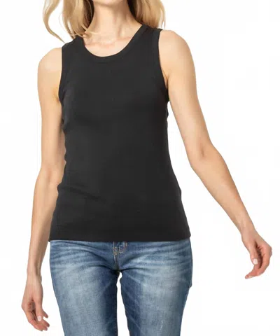 Lilla P Jewel Neck Tank Top In Black