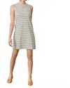 Lilla P Keyhole Tank Mini Dress In Kelp Stripe In Black