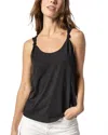 Lilla P Knot Strap Tank Top In Black In Black