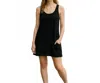 Lilla P Linen Blend A Line Dress In Black