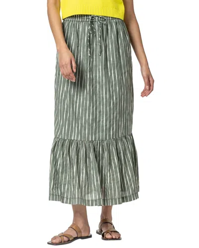 Lilla P Long Peplum Skirt In Green