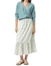 Lilla P Long Peplum Skirt In Multi