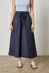 Lilla P Long Poplin Maxi Skirt In Navy In Blue