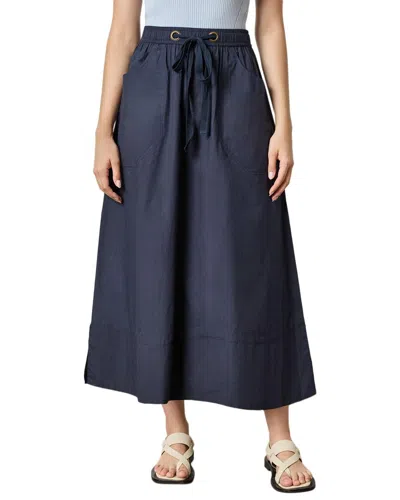 LILLA P LONG POPLIN SKIRT