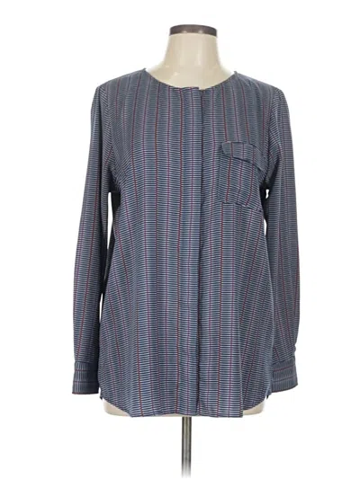 Pre-owned Lilla P Long Sleeve Blouse In Gray
