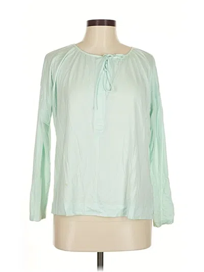 Pre-owned Lilla P Long Sleeve Blouse In Green