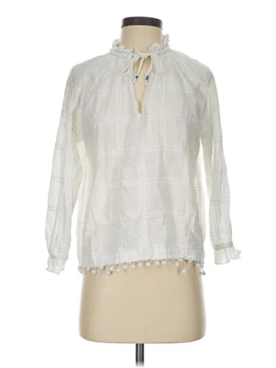 Pre-owned Lilla P Long Sleeve Blouse In Ivory