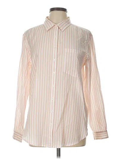 Pre-owned Lilla P Long Sleeve Button Down Shirt In Ivory