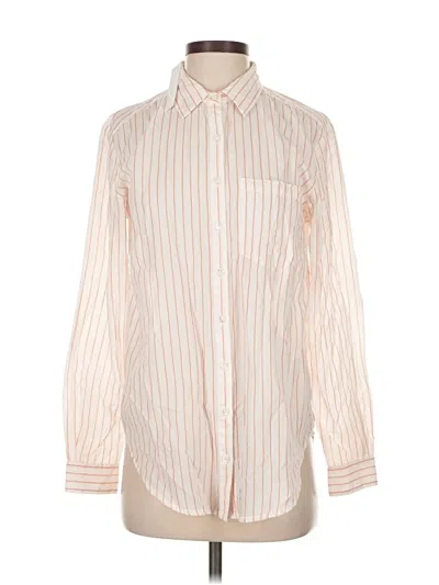 Lilla P Long Sleeve Button Down Shirt In Neutral