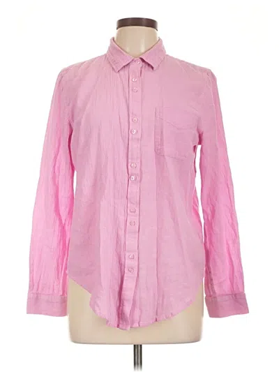 Pre-owned Lilla P Long Sleeve Button Down Shirt In Pink