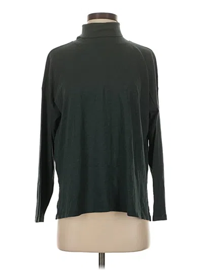 Pre-owned Lilla P Long Sleeve Top Green Turtleneck Tops