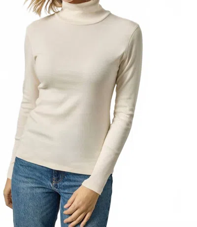 Lilla P Long Sleeve Turtleneck Tee In Rope In Neutral