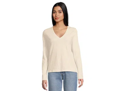 Lilla P Long Sleeve V-neck In Neutral