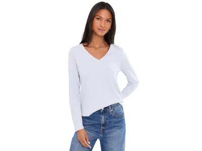 Lilla P Long Sleeve V-neck Women's Clothing Glacier: Xl, Cotton In White