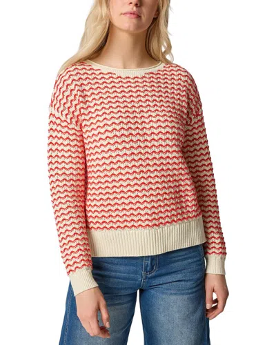 Lilla P Long Sleeve Zig Zag Sweater In Multi