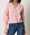 Lilla P Marled V Cardigan In Rosebud In Pink