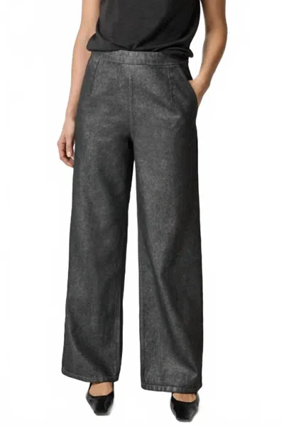 Lilla P Metallic Pant In Silver In Gray