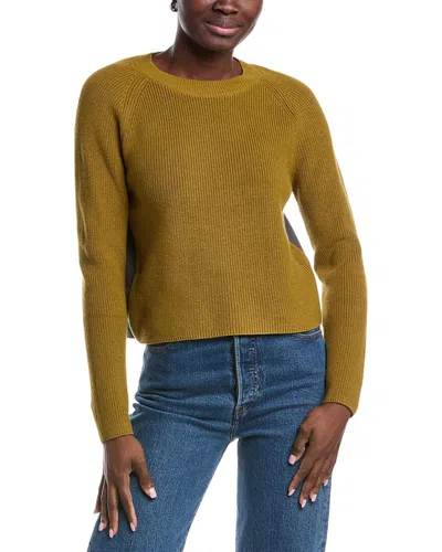 Lilla P Mixed Media Raglan Sweater In Green