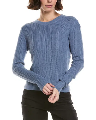 Lilla P Multi Stitch Pullover Sweater In Blue