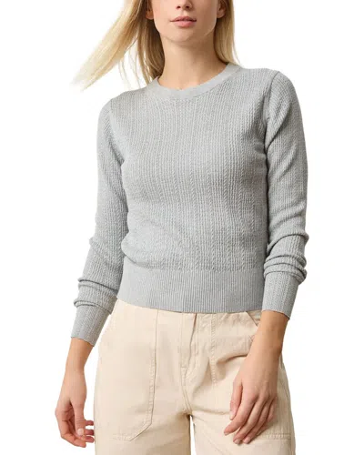 Lilla P Multi Stitch Pullover Sweater In Gray