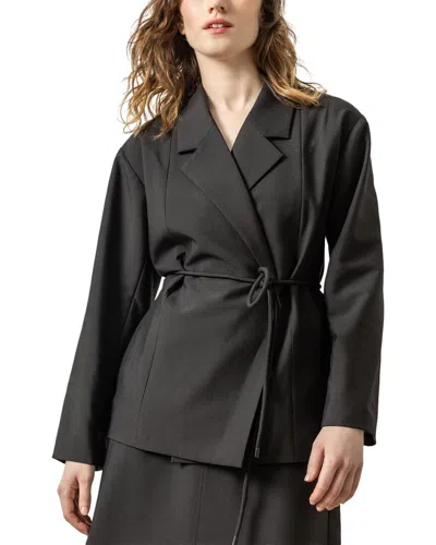 Lilla P Notch Collar Blazer In Black