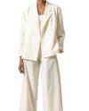 Lilla P Notch Collar Blazer In Winter White In White
