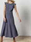 Lilla P Flounce Trim Maxi Dress In Odyssey In Multi