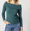 Lilla P Off Shoulder Top In Everglade In Multi
