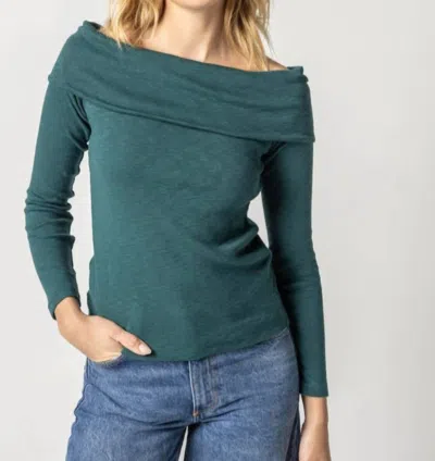 Lilla P Off Shoulder Top In Everglade In Multi
