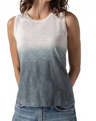 Lilla P Ombre Back Seam Tank In Vine Ombre In Gray