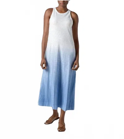 Lilla P Ombre Jewel Neck Tank Dress In Harbor In Blue