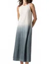Lilla P Ombre Jewel Neck Tank Midi Dress In Vine Ombre Multi In Multi