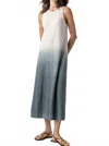Lilla P Ombre Jewel Neck Tank Midi Dress In Vine Ombre Multi In Multi