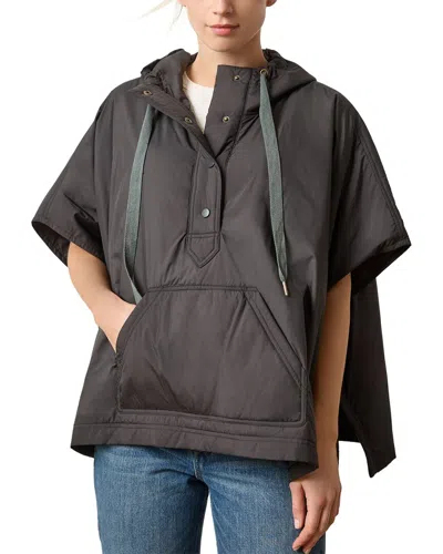 Lilla P Oversized Fit Hooded Poncho In Black