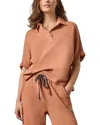 Lilla P Oversized Terry Polo In Brown