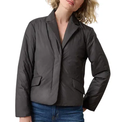 Lilla P Padded Blazer In Black