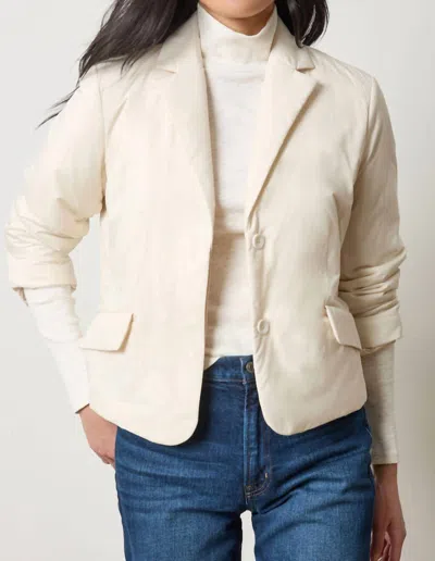 Lilla P Padded Blazer In Talc In Neutral