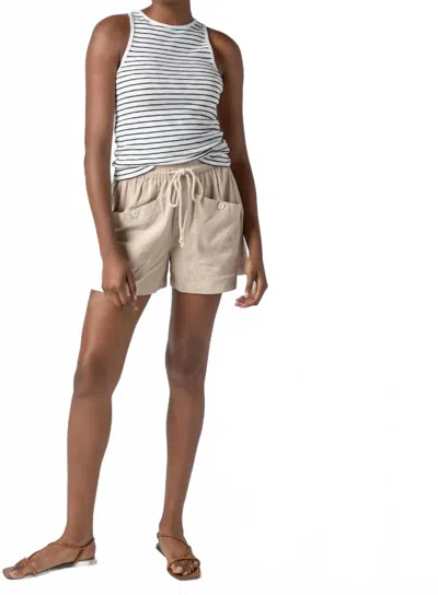 LILLA P PATCH POCKET SHORTS IN FLAX