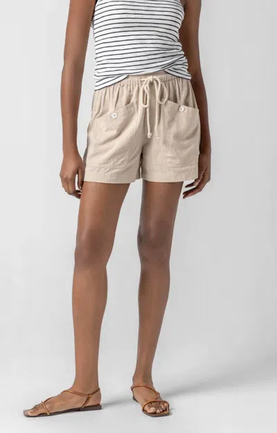 Lilla P Patch Pocket Shorts In Flax In Neutral
