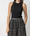 Lilla P Perfect Rib Sweater Tank Top In Black In Black