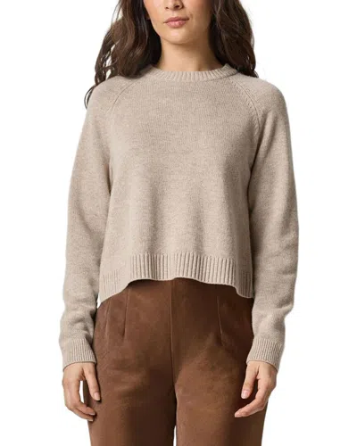 Lilla P Pleat Back Raglan Sweater In Neutral