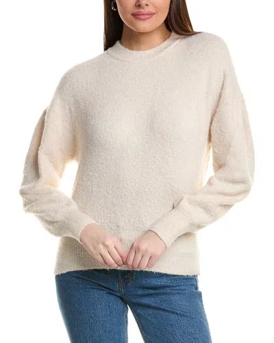 LILLA P LILLA P PLEATED SLEEVE CREWNECK WOOL-BLEND SWEATER