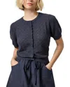Lilla P Pointelle Cardigan In Navy