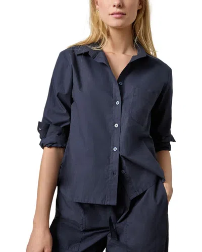 Lilla P Poplin Button-down Shirt In Blue