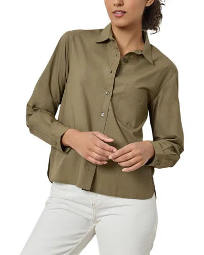 Lilla P Poplin Button-down Shirt In Green