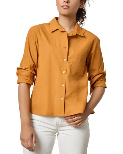 Lilla P Poplin Button-down Shirt In Brown