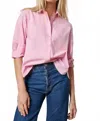Lilla P Poplin Button Down Shirt In Taffy In Pink